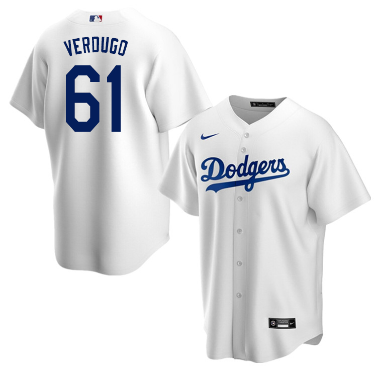 Nike Men #61 Alex Verdugo Los Angeles Dodgers Baseball Jerseys Sale-White
